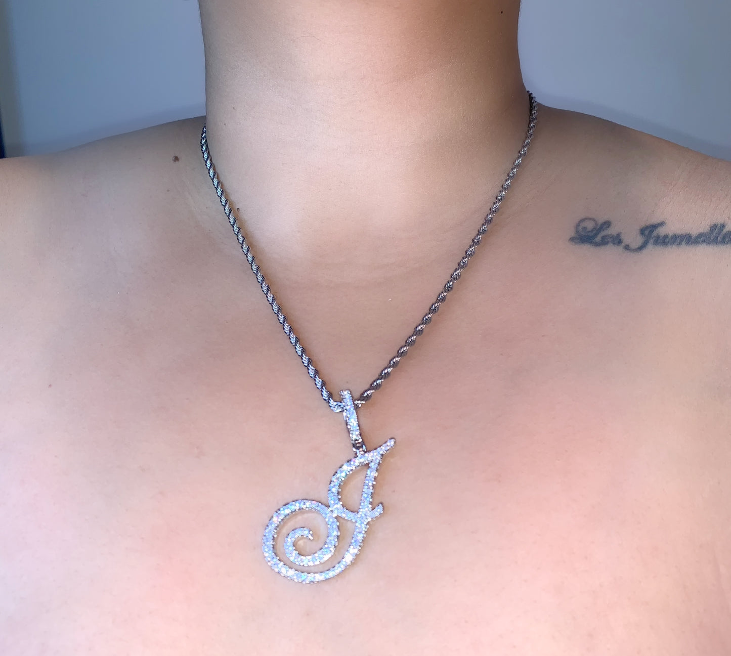 Cursive Letter Pendant Necklace