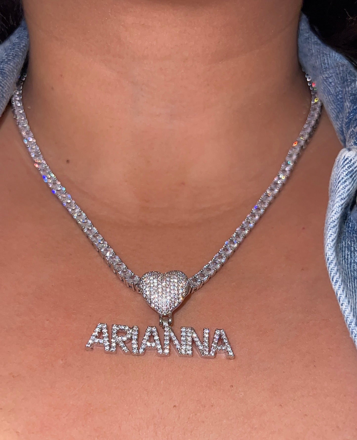 Mini Heart Name Pendant