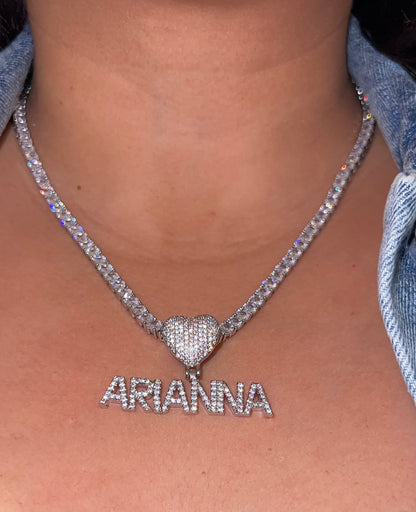 Mini Heart Name Pendant