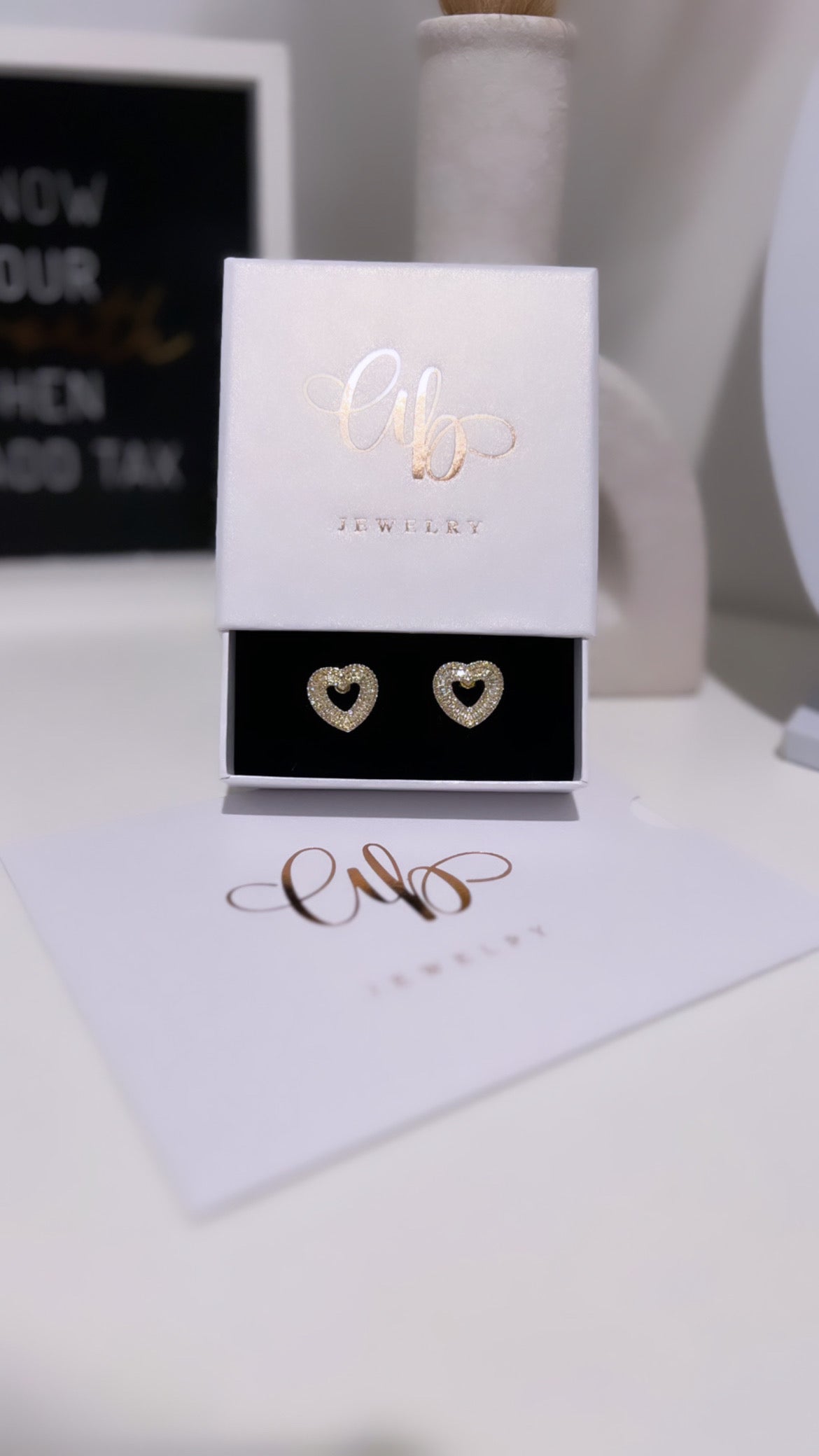 Heart Shape Stud Earrings