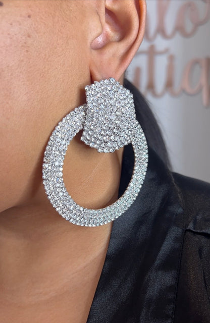 Glamorous Stud Hoop Earrings