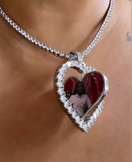 Double Photo Heart Pendant