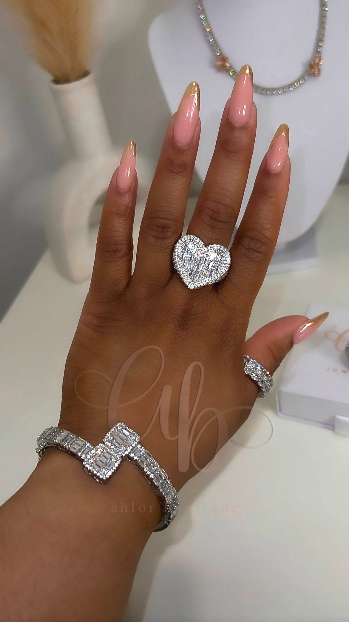 Baguette Heart Ring