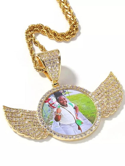 Angel Wings Photo Pendant