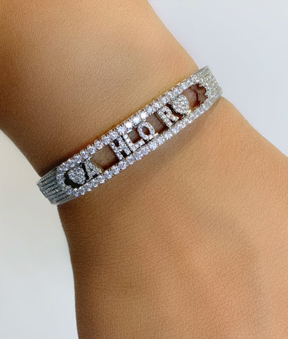 Personalized Sliding Letter  Bangle