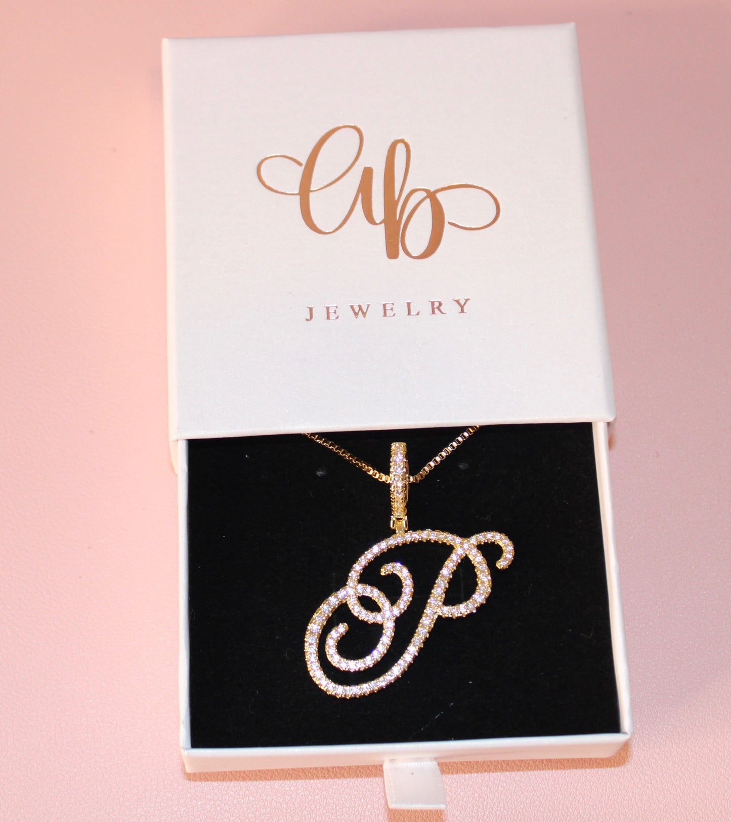 Cursive Letter Pendant Necklace