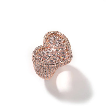 Baguette Heart Ring