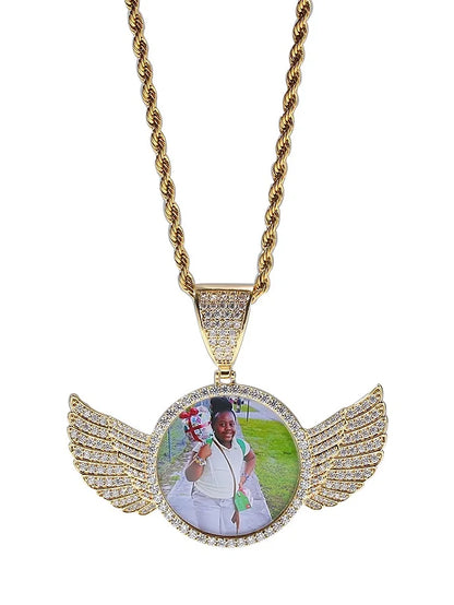 Angel Wings Photo Pendant