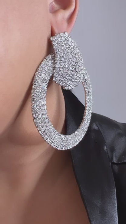 Glamorous Stud Hoop Earrings